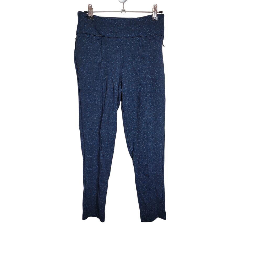 Betabrand Womens Skinny-Leg Power Down Pants Pull on Pockets Blue Small